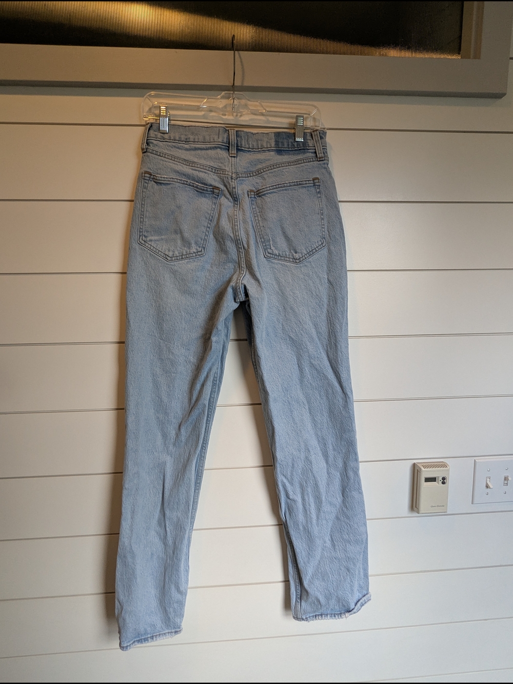 Abercrombie & Fitch 90s Straight Ultra High Rise Jeans Size 8 R 29 Split Front - Picture 8 of 14